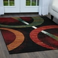 thumbnail image 4 of Home Dynamix Premium Indus Contemporary Geometric Area Rug, Black/Red, 3'7"x5'2", 4 of 5