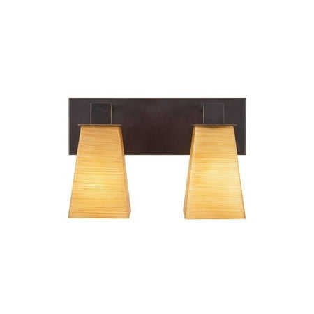 Apollo Bar - Apollo 2 Light Bath Bar Shown In Dark Granite Finish Glass Shade