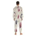 thumbnail image 7 of 1 Piece Adult Onesie Pajamas Cozy & Loose-Fit Sleepsuit Loungewear with Pockets Pink and Purple Dandelions X-Small, 7 of 7