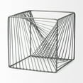 thumbnail image 4 of Mercana Rochon Gray Metal Decorative Cube 68535, 4 of 5