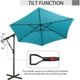 thumbnail image 4 of COBANA Outdoor Patio Umbrella, 10ft Offset Hanging Patio Umbrella with Aluminum Stand, Outdoor Cantilever Umbrella with 360° Rotation, Crank and Tilt System, Blue, 4 of 8