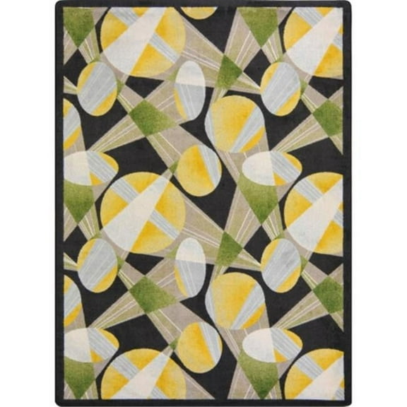 Any Day Matinee Searchlight Rectangle Theater Area Rugs  02 Brown - 5 ft. 4 in. x 7 ft. 8 in.