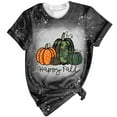 thumbnail image 2 of Fiudx Ofertas Flash Artículos En Oferta Moda Mujer Causal V-Cuello Impresión Blusa Manga Corta Camiseta Verano Tops, 2 of 5