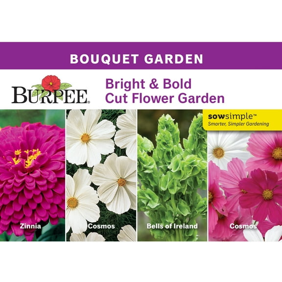 Burpee-Bright & Bold Cut Flower Annual Garden Seed, 1-Pack, Full Sun