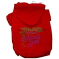 thumbnail image 1 of Mardi Gras Rhinestud Hoodies Red Xs (8), 1 of 2
