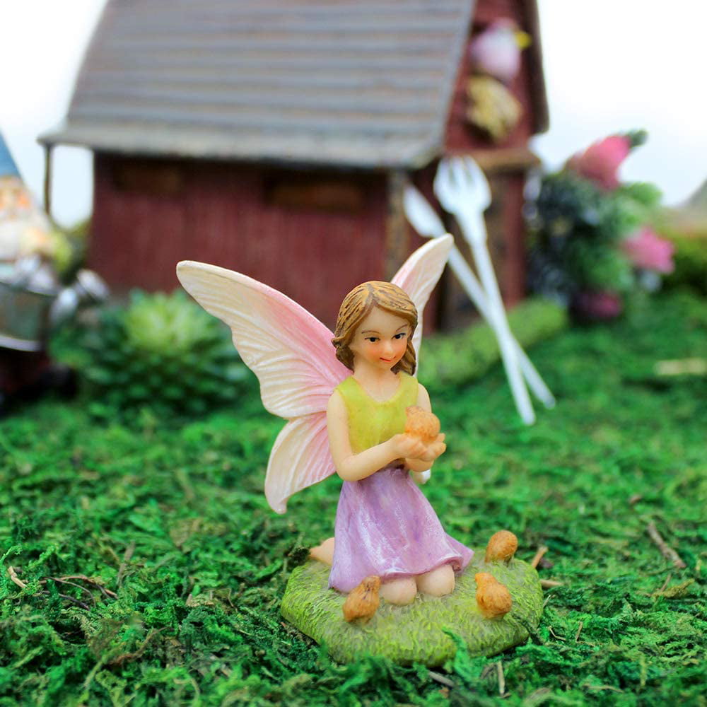 NW Wholesaler Bunny Friend Fairy Fairy Garden Fairy Figurines Hand Painted Miniature Fairies 