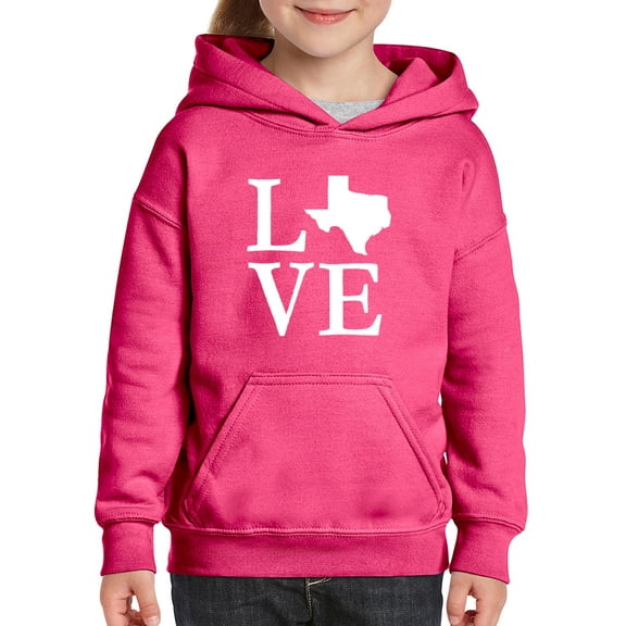 IWPF - Big Girls Hoodies and Sweatshirts - Texas Flag