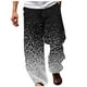 thumbnail image 2 of Pantalones largos de verano para hombre, informales, a la moda, con estampado degradado, cintura elástica, rectos, 2 of 5