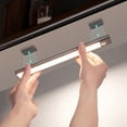 thumbnail image 2 of LED Motion Sensor Cabinet Light, Under Counter Closet Lighting, Wireless Magnetic USB Rechargeable Kitchen Night Lights, Battery Powered Operated Light For Wardrobe Closets Cabinet Cupboard Stairs, 2 of 10
