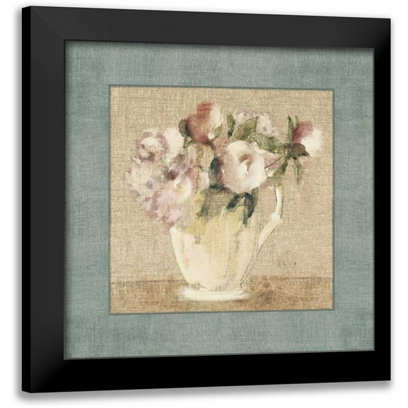 Blum, Cheri 12x12 Black Modern Framed Museum Art Print Titled - Cottage Bouquet III
