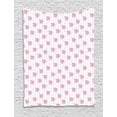 thumbnail image 1 of Nursery Tapestry, Cartoon of Abstract Sheep with Stripes and Tiny Hearts, Wall Hanging for Bedroom Living Room Dorm Decor, 40W X 60L Inches, Baby Pink Baby Blue Pale Peach, by Ambesonne, 1 of 2