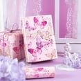 thumbnail image 5 of Christmas Floral Wrapping Paper Roll Purple Flower Wrapping Paper for Girls Women Birthday Wedding Bridal Shower, 5 of 7
