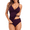 Deep Merlot, variant on Firpearl Women's Tankini Swimsuits Twist V Neck Swim Top with Shorts Ruched Tummy Control Two Piece Bathing Suit