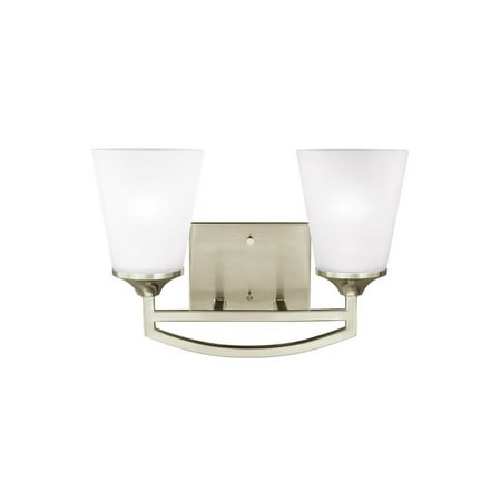 

Two Light Bathroom Light Fixture-Brushed Nickel Finish-Incandescent Lamping Type Bailey Street Home 73-Bel-2015650