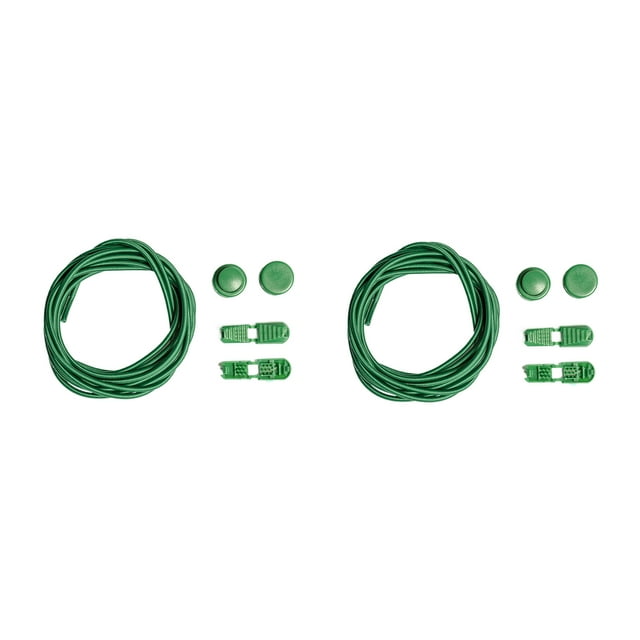 relayinert 2pair Imported Shoelace With Long-lasting Elasticity For Shoes Shoe Laces Shoelaces Prevent Falling Green