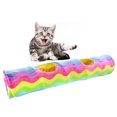 thumbnail image 4 of for Cat Kitten Tunnel Tube Toy with Plush Ball Portable Interesting Rainbow Wave, 4 of 9