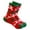 Red2, variant on Arlun 1 Pair Fuzzy Medium Tube Socks for Women Christmas Soft Cozy Warm Fluffy Cute Santa Claus Xmas Tree Striped Mid-Calf Socks Home Sleeping Slipper-Socks Red2 One Size