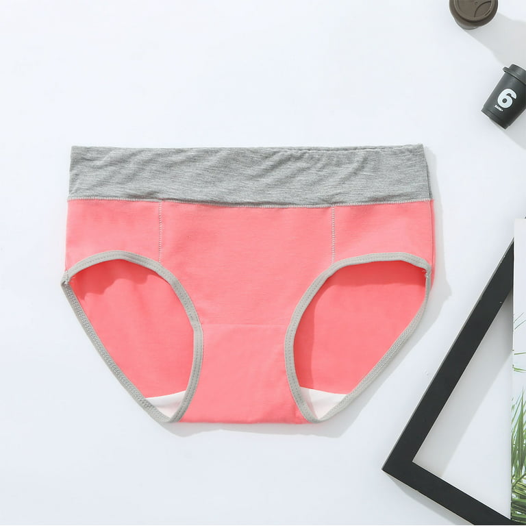 Rovga Underwear For Women Female Solid Color Patchwork Briefs