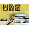thumbnail image 2 of Sunflowers Canvas Wall Art Yellow Flowers Pictures Modern Florals Black and White Painting Framed for Bathroom Bedroom Kitchen Dinning Room Living Room Home Office Wall Décor, 12"x16"x3 Panels, 2 of 7