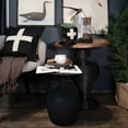 thumbnail image 4 of Creative Co-Op Modern Textured Round Metal Side Table, Black, 4 of 10