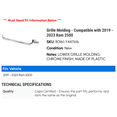 thumbnail image 2 of Grille Molding - Compatible with 2019 - 2023 Ram 2500 2020 2021 2022, 2 of 2