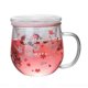 thumbnail image 1 of de Sakura, de Cristal con Filtro Infusor de Té y Tapa, Juego de Tazas de Flores de , de Té de Flores, Vasos de 300Ml para Beber, 1 of 5