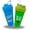 Blue/Green, variant on Motivational Protein Shaker Sports and Outdoor 28oz Nutrition 2 Pack Water Bottle