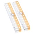 thumbnail image 1 of pitrice 2pcs 20LED Dual Row PIR Sensor USB Charging Night Light Lamp Light Sense Closet Cabinet Night Light, 1 of 6