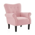 thumbnail image 6 of BELLEZE Accent Chair Armchair for Living Room - Allston (Pink), 6 of 7