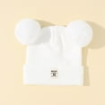 thumbnail image 2 of Staki Baby Beanies Baby Winter Hat with Cute Pom Pom Earflap Warm Fleece Lining Baby Beanie for Infant Toddler(White,0-36 Months), 2 of 6