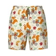 thumbnail image 4 of Lsque Mens Swim Trunks Forest Squirrel Pattern - Bathing Suit Compression Liner - Beach Swim Shorts Swimwear - (S-3XL) - Stretch Quick Dry -Small, 4 of 9