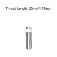 thumbnail image 2 of Unique Bargains Fully Threaded Rod M10 x 30mm 1.5mm Thread Pitch 304 Stainless Steel Right Hand Threaded Rods Bar Studs 15 Pack, 2 of 4