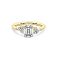 thumbnail image 4 of IGI Certified 4 Carat Emerald Shape Lab Grown Diamond Engagement Ring | 14K Yellow Gold | Emmeline Crisscross Side Stone Diamond Ring | FG-VS1-VS2 Quality Friendly Diamonds, 4 of 6