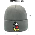 thumbnail image 2 of Disney Knit Beanie Winter Hat for Men Mickey Mouse - Grey Beanie, 2 of 7