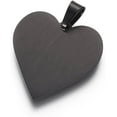 thumbnail image 2 of 1pcs Electrophoresis Black Heart Charms 304 Stainless Steel Blank Tag Pendants 25x23.5x1.4mm Heart Lock Charms with 4x7mm Hole, 2 of 3