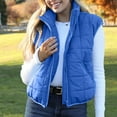 thumbnail image 4 of Aueoeo Women Travel Vests Puffer Ladies Sleeveless Zip Up Outerwear Warm Puffer Lightweight Winter Jackets, 4 of 8