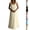 Yellow, variant on POIUYTR Women Casual Sundress Summer Scoop Neck Ruffle Hem Sleeveless Maxi Dress Party Evening Dresses