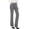 thumbnail image 7 of VISALY Dress Pants Women, Workout Leggings for Women, Women's Formal Trousers with Pockets Regular Fit Office Work Business Pants Women's Stretchy Dress Pants With, 1 Pack Pants for Women, Grey, M, 7 of 7