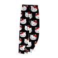 Hello Kitty Pajamas Pants Women's Girls Cartoon Cat Print Flannel