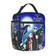 thumbnail image 2 of The Nightmare Before Christmas Sac à Lunch Isolé Portable Réutilisable avec Poignée, Tissu Oxford & Doublure PEVA, Garde les Aliments Chauds Froids pour Travail Bureau École Voyage, 2 of 8