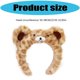 thumbnail image 3 of Leopard Print Bear Ear Headbands Comfortable Furry Plush Hairband For Women Children Birthday Party Gathering Dressingup Yellow, 3 of 4