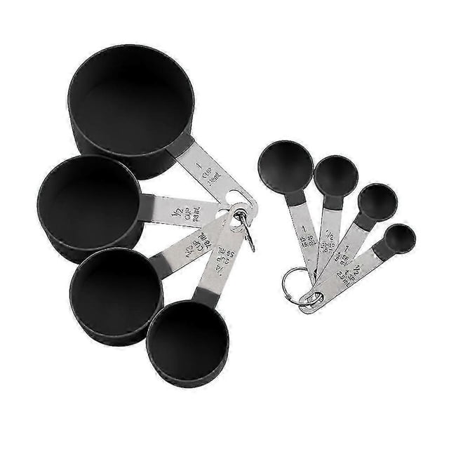 8pcs/set Stainless Steel Handle Measuring Spoons Baking Cooking Scale Scoop