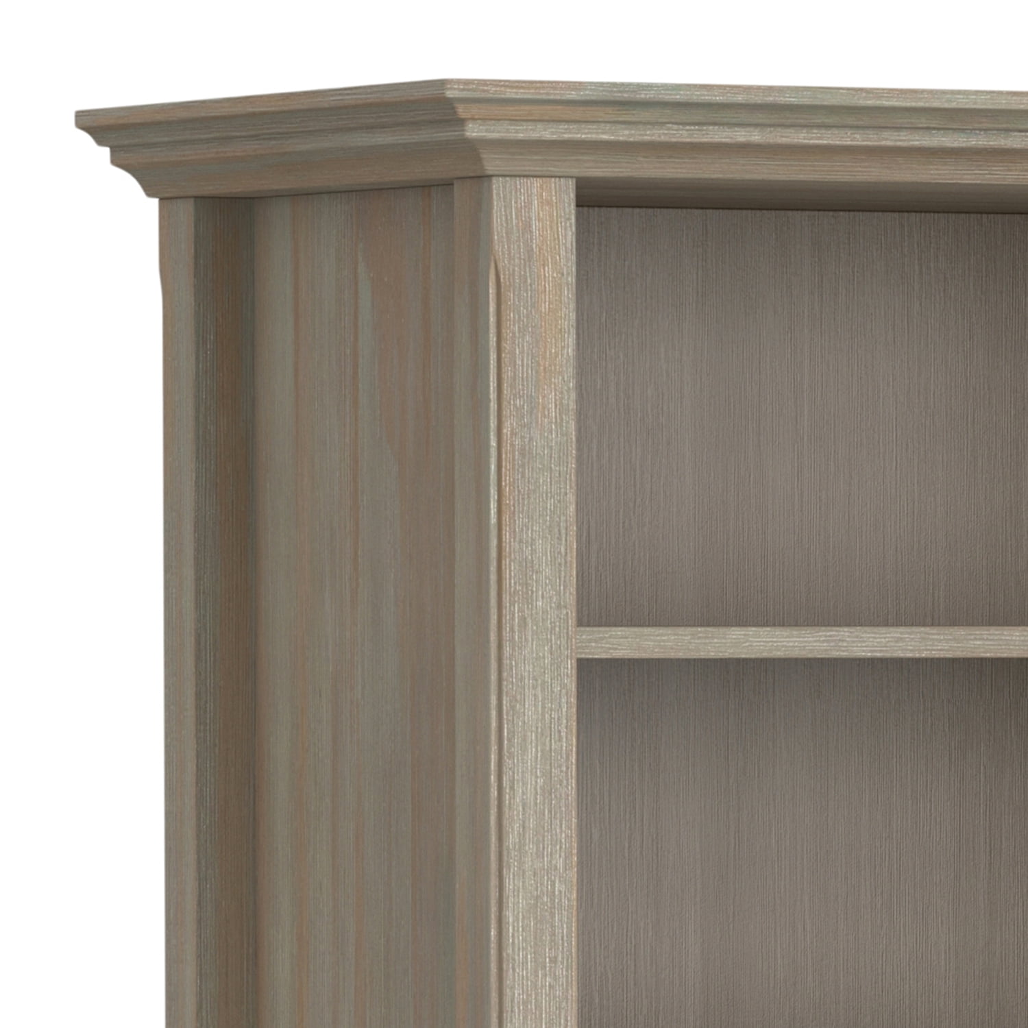 Simpli Home Amherst SOLID WOOD 44 inch x 44 inch Transitional Multi Cube Bookcase and Storage Unit in Distressed Grey
