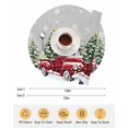 thumbnail image 6 of 15 Inch Round Placemats Set of 6, Christmas Truck Non Slip Heat Insulation PP Table Mats, Winter Snowflakes Xmas Tree Deer Grey Washable Place Mats for Kitchen Dining Party Table Decor, 6 of 7