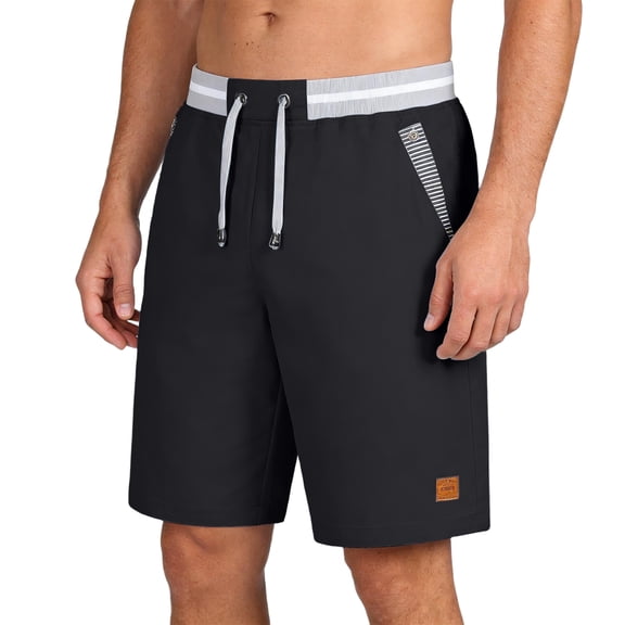 Men's Stretch Cargo Shorts with Multi-Pocket Elastic Waistband Short Pants Drawstring Ripstop Straight Leg Cargo Shorts Summer Work Casual Relaxed Fit Fishing Outfit,Black L