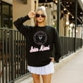 thumbnail image 5 of Women's Gameday Couture  Black Inter Miami CF Oversized Long Sleeve T-Shirt, 5 of 5