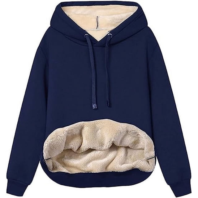 Sudadera con capucha y bolsillo estilo canguro, informal, de manga larga, para otoño e invierno, para mujer