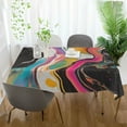thumbnail image 3 of Yayeee Tablecloths 54" x 54" Rectangle Wrinkle Resistant Party Table Cover, Colorful Black, 3 of 8