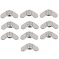 thumbnail image 3 of Stainless Steel Nut,  Durability And Stability 10Pcs  Fastness Silver White Wing Nut  For Fastener Hardware, 3 of 8
