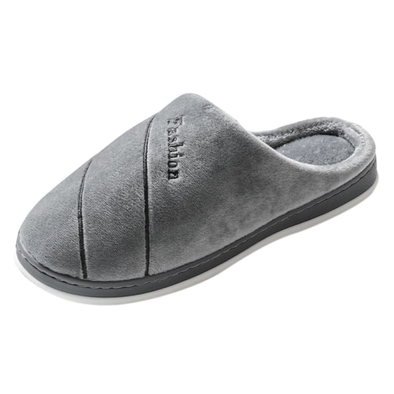 Vedolay Mens Slippers Cozy Warm House Shoes Comfort Slip On House Slippers for Men Dark Gray,42-43